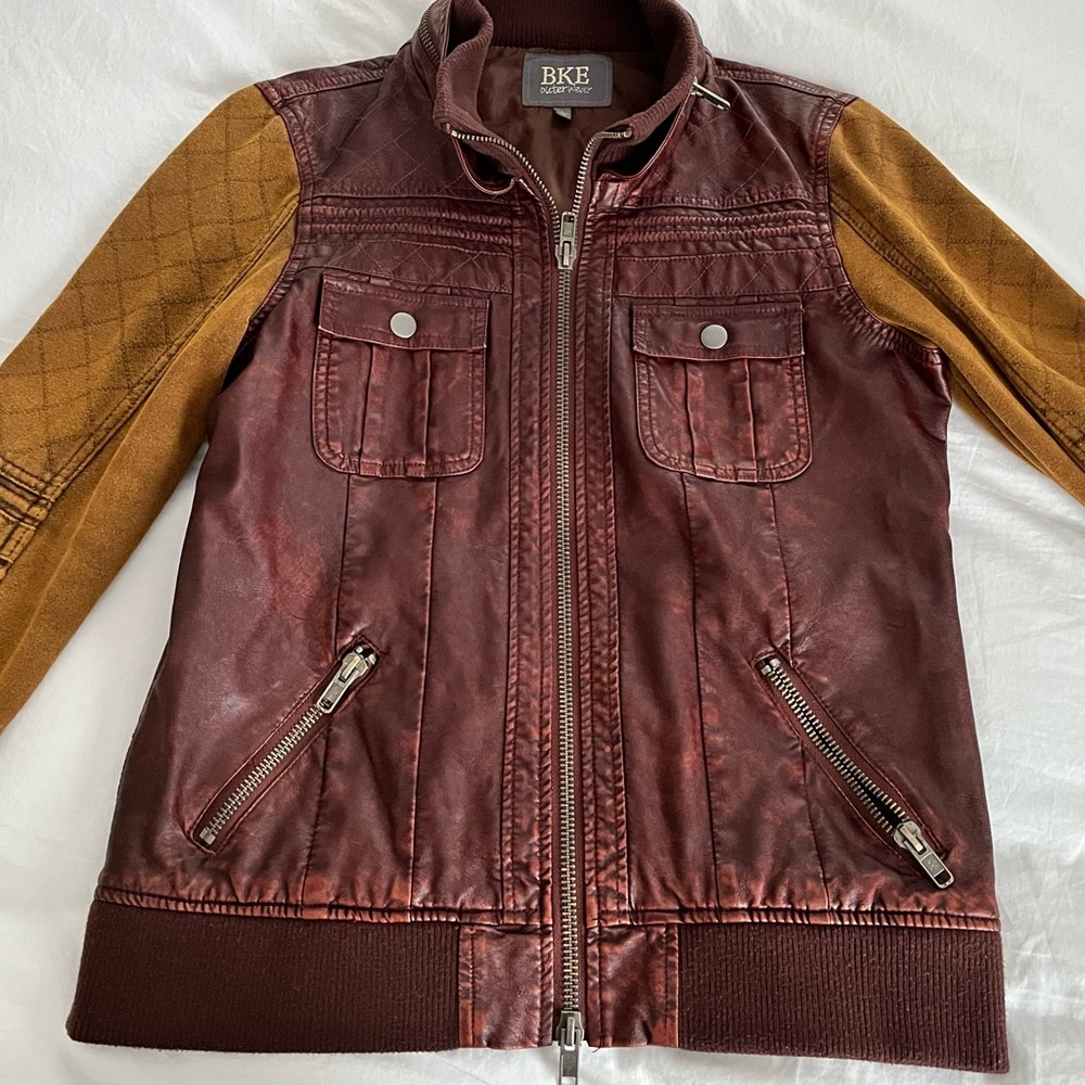 BKE Faux Leather Moto Jacket